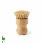 Bamboo Dish Scrub | Natural Sisal Fiber Round Dish Brush | Eco-Friendly