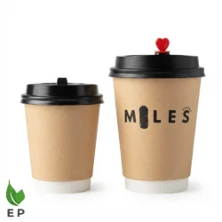 12oz Double Wall Brown Kraft Coffee Cup – Imported by Eco Product Pakistan