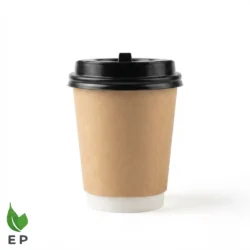 12oz Double Wall Brown Kraft Coffee Cup – Imported by Eco Product Pakistan