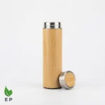 550ML Double Wall Bamboo Water Bottle with Insulated Stainless Steel