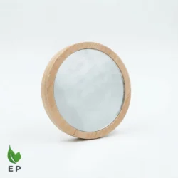 Bamboo Pocket Make-up Mirror – Natural Wood Frame Eco-Friendly Compact Mirror