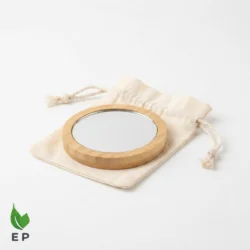 Bamboo Pocket Make-up Mirror – Natural Wood Frame Eco-Friendly Compact Mirror