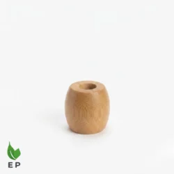 Bamboo Toothbrush Holder – Natural Wood Round Stand with Bamboo Toothbrush Eco-Friendly Bathroom