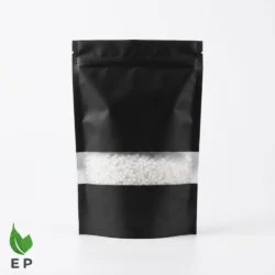 Black Kraft Standup Pouch with Window – Eco Product