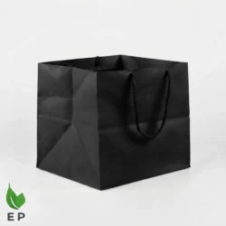 Black Paper Cake Bag – Premium Matte Black Kraft Paper Bag with Rope Handle – Eco Product Pakistan