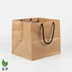 Brown Paper Cake Bag – Premium Kraft Paper Bag with Black Rope Handle by Eco Product