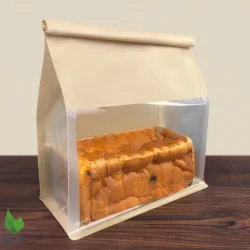 Brown Side Gusseted Flat Bottom Pouch for Cookies & Bakery – Eco Product