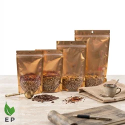 Front Transparent Copper Gold Aluminium Pouch – Eco Product