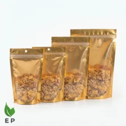 Golden Clear Zipper Pouches – Eco Product