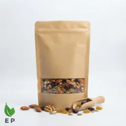 Kraft Standup Pouch with Window (Brown) – Eco Product