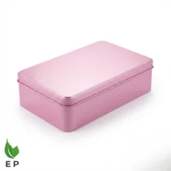 Pink Square Tin Box – Premium Metal Gift Box for Chocolates & Sweets