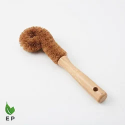 Sustainable Bottle Cleaning Brush – Natural Coconut Fiber Bristles Wood Handle Eco-Friendly