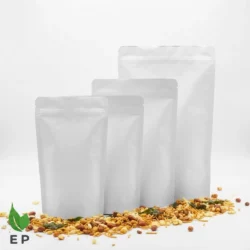 White Kraft Paper With Aluminium Lamination Standup Pouch – Eco Product