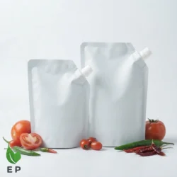 White Matte Standup Spout Pouch – Eco Product