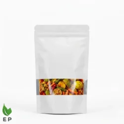 White Standup Pouch for Pickle with Window – Eco Product