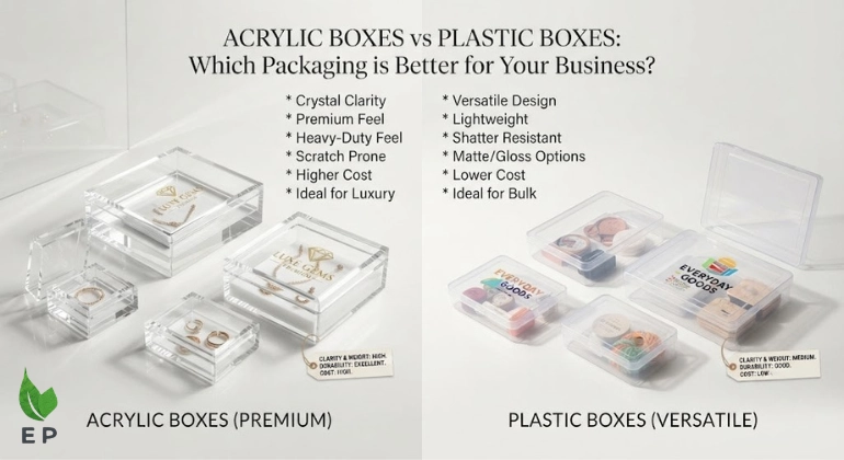 Acrylic Boxes vs Plastic Boxes: Which Packaging Is Better for Your Business?